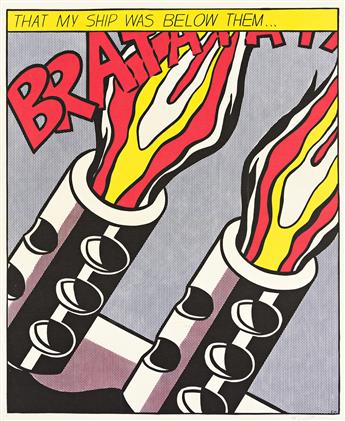 ROY LICHTENSTEIN As I Opened Fire Poster, Triptych.